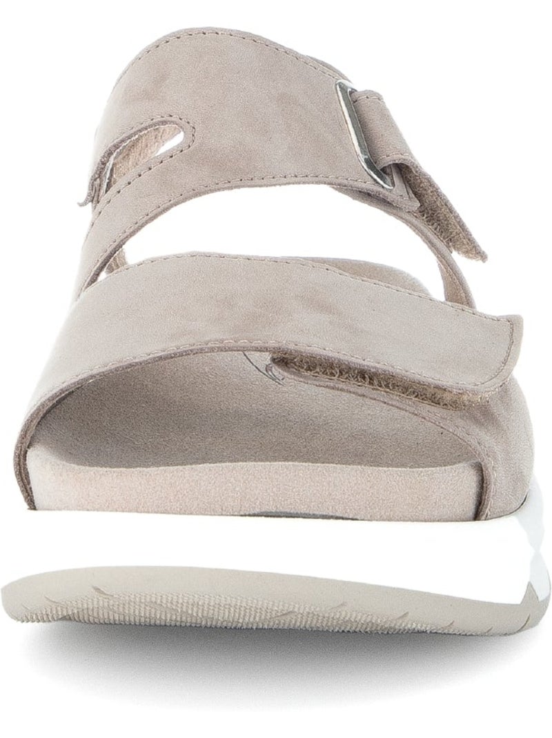 Sandales  en nubuk Beige - Kiabi
