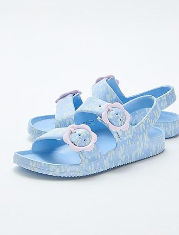 Sandales en plastique à motif fleuri