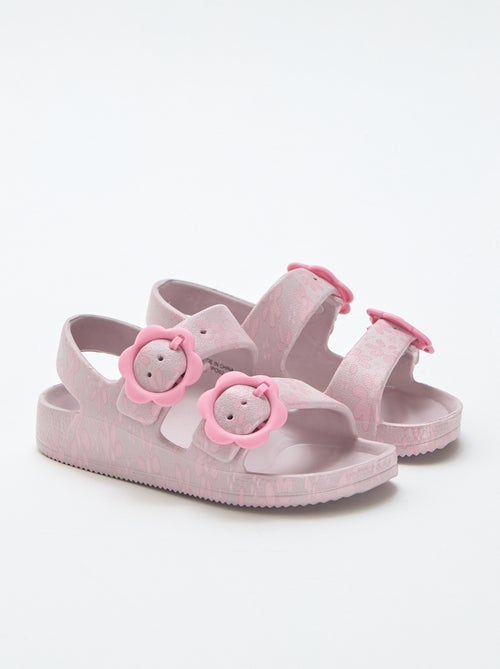 Sandales en plastique à motif fleuri - Kiabi