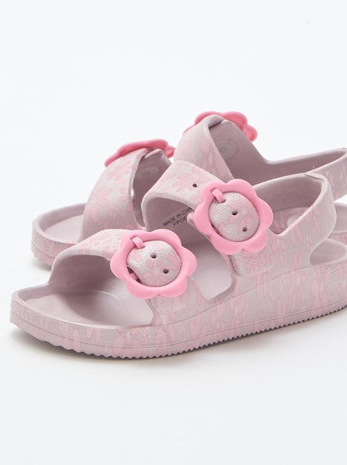 Sandales en plastique à motif fleuri - Kiabi