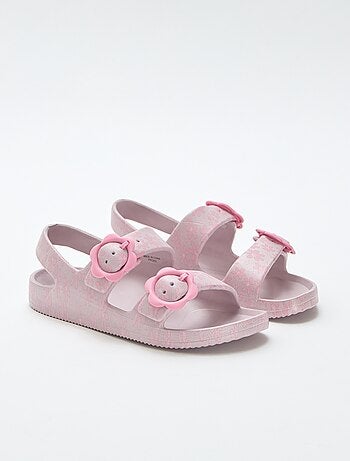 Sandales en plastique à motif fleuri