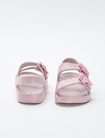 Sandales en plastique à motif fleuri