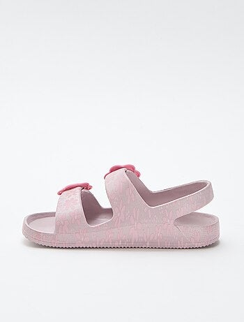 Sandales en plastique à motif fleuri