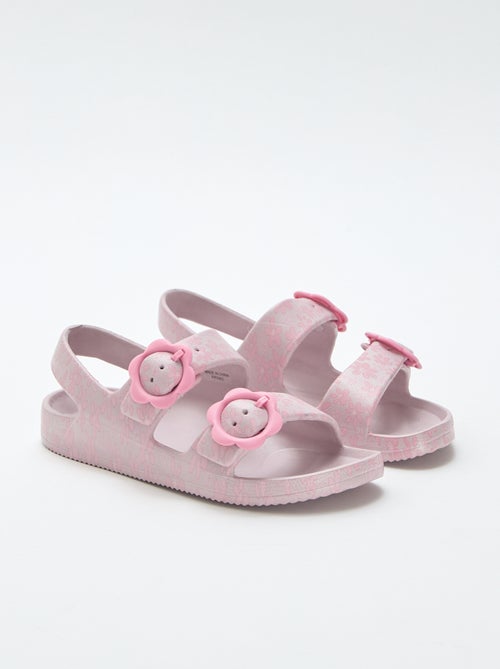 Sandales en plastique à motif fleuri - Kiabi