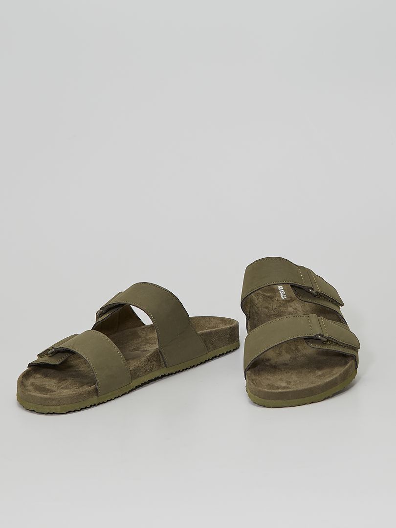 Sandales en simili kaki - Kiabi
