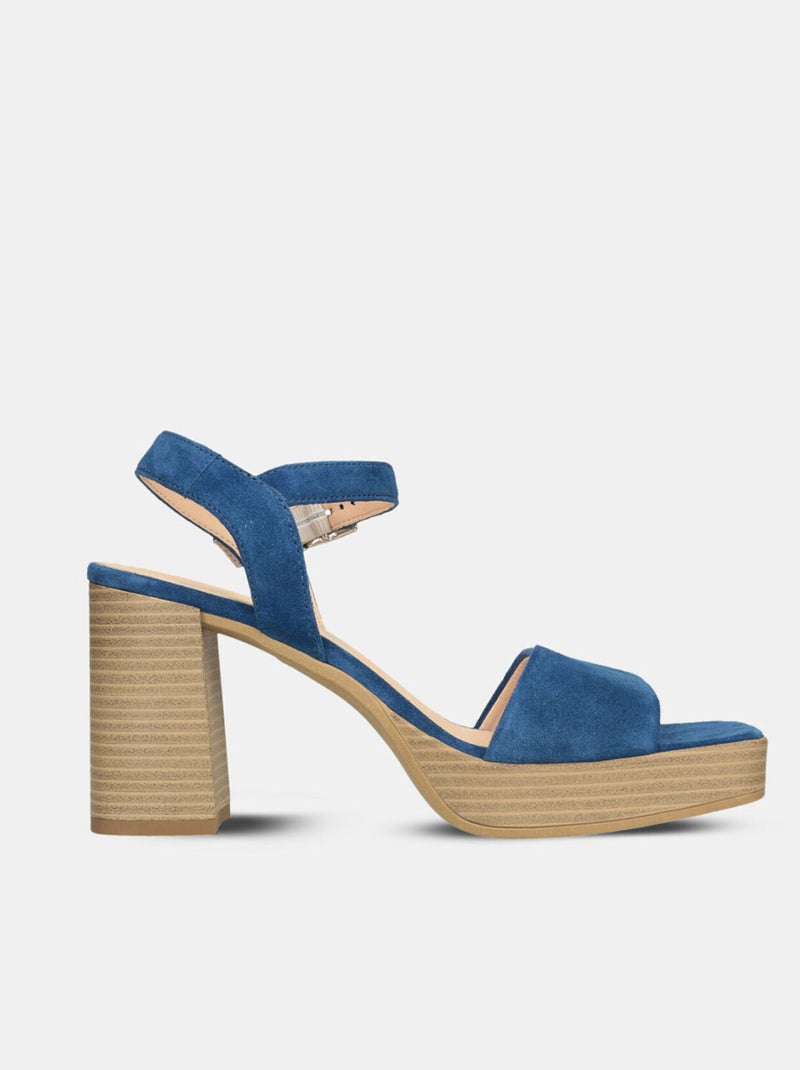 Sandales en suède BATA Bleu - Kiabi