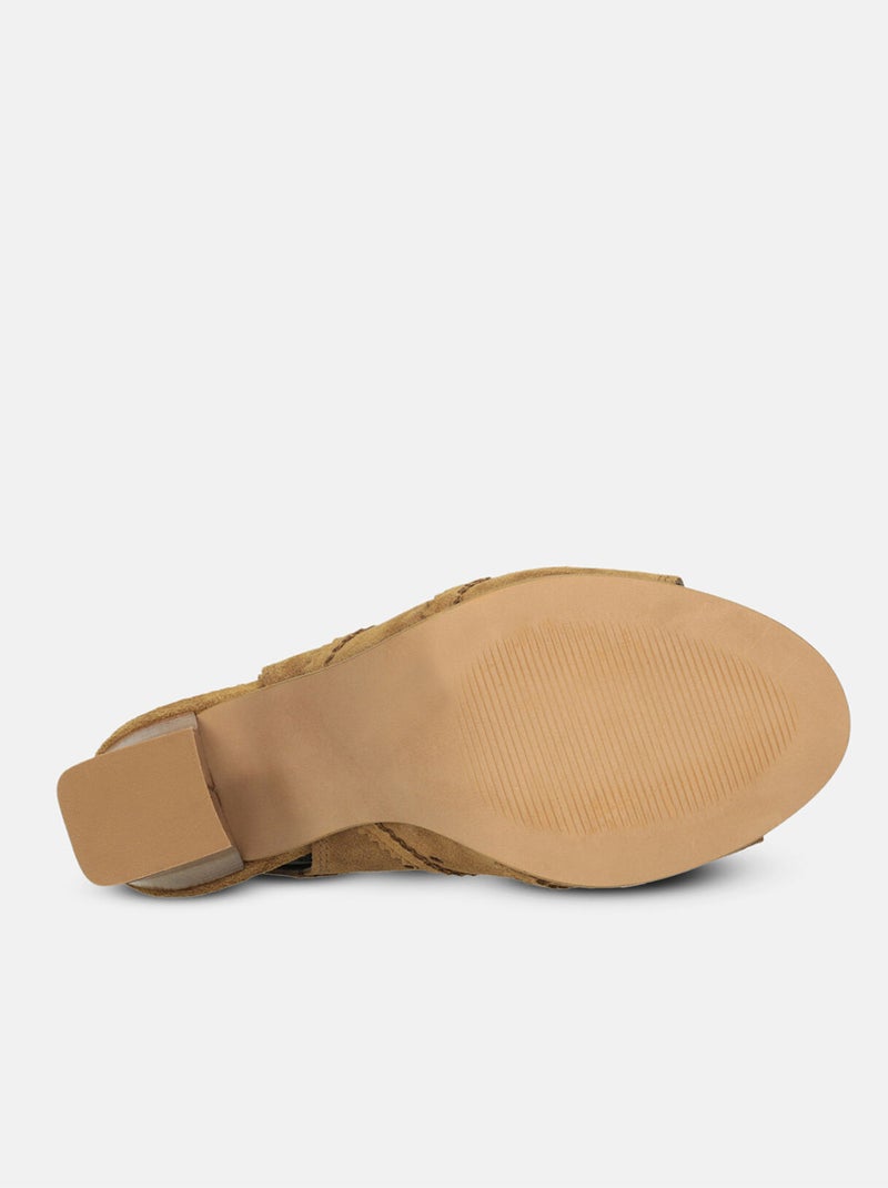 Sandales en suède BATA Bronze - Kiabi
