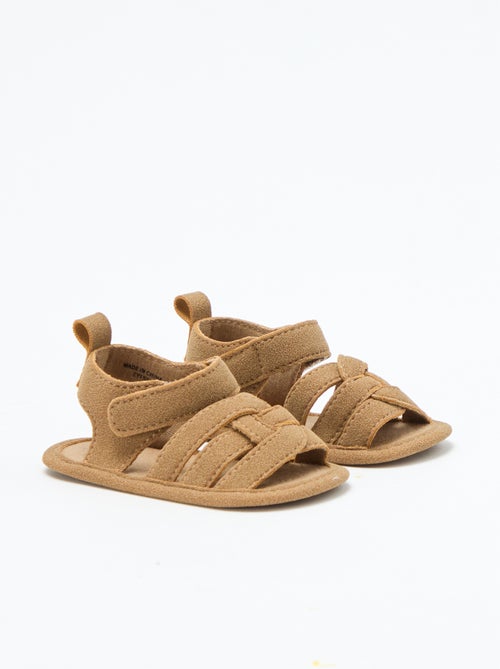 Sandales en tissu avec brides croisées - Kiabi