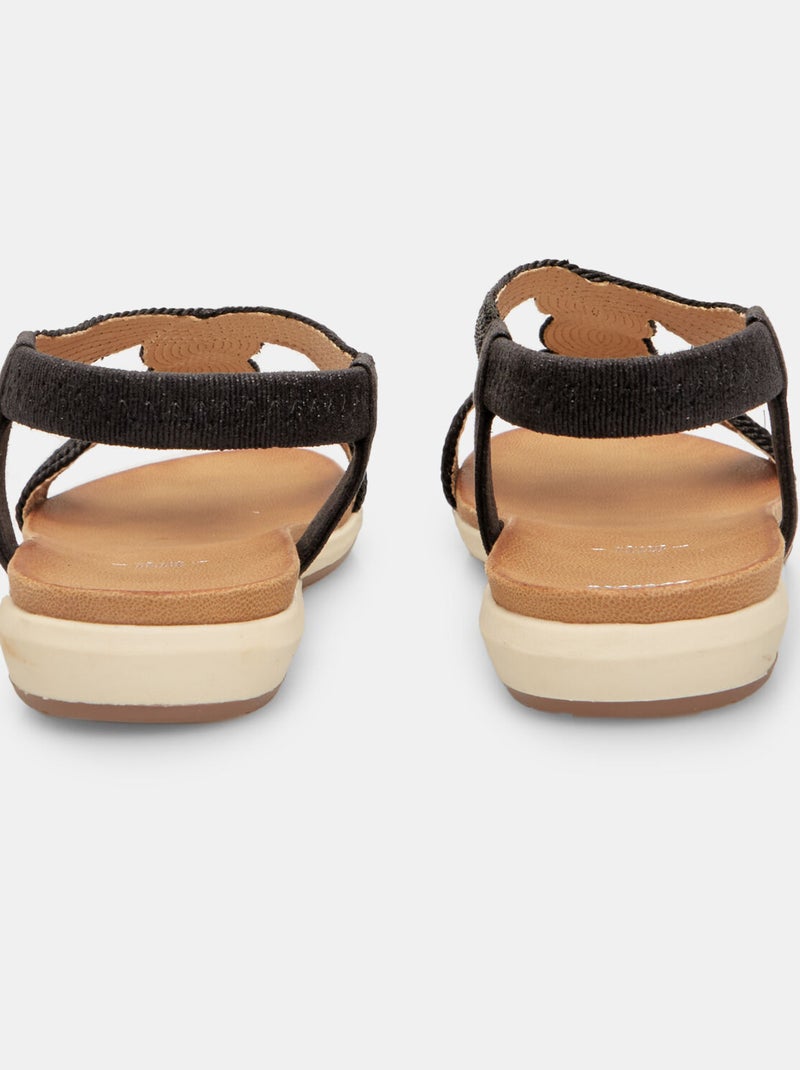 Sandales en tissu BATA Noir - Kiabi