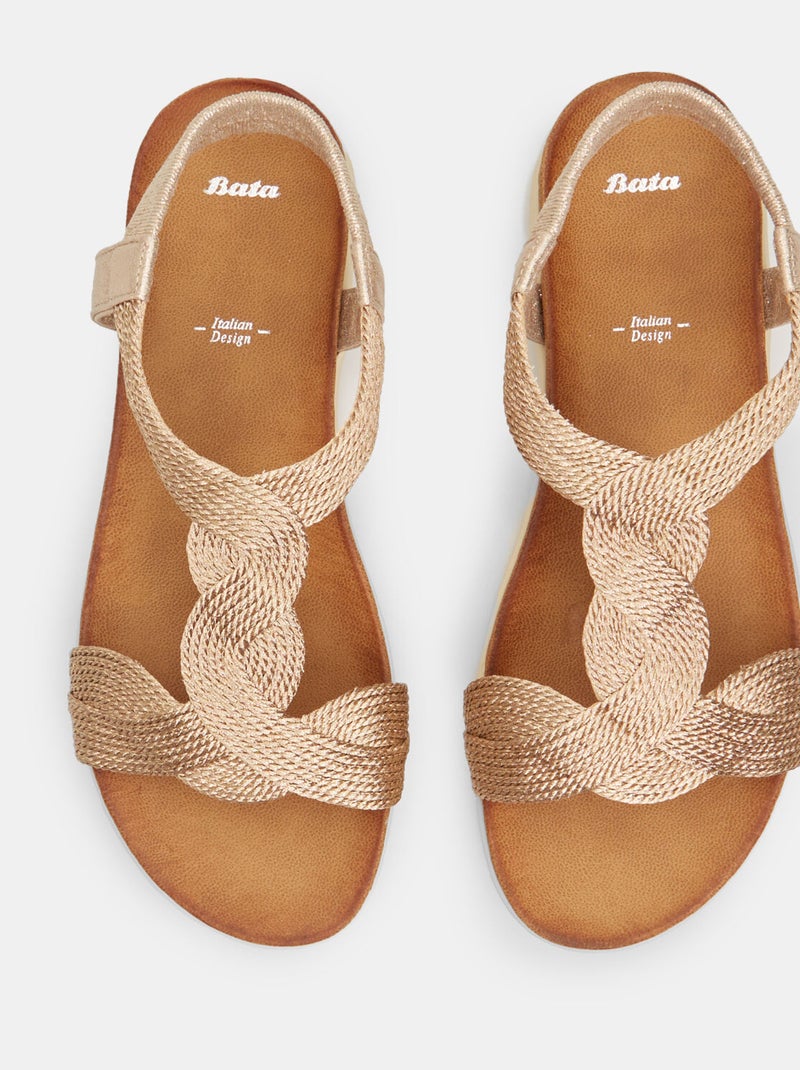 Sandales en tissu BATA Rose - Kiabi