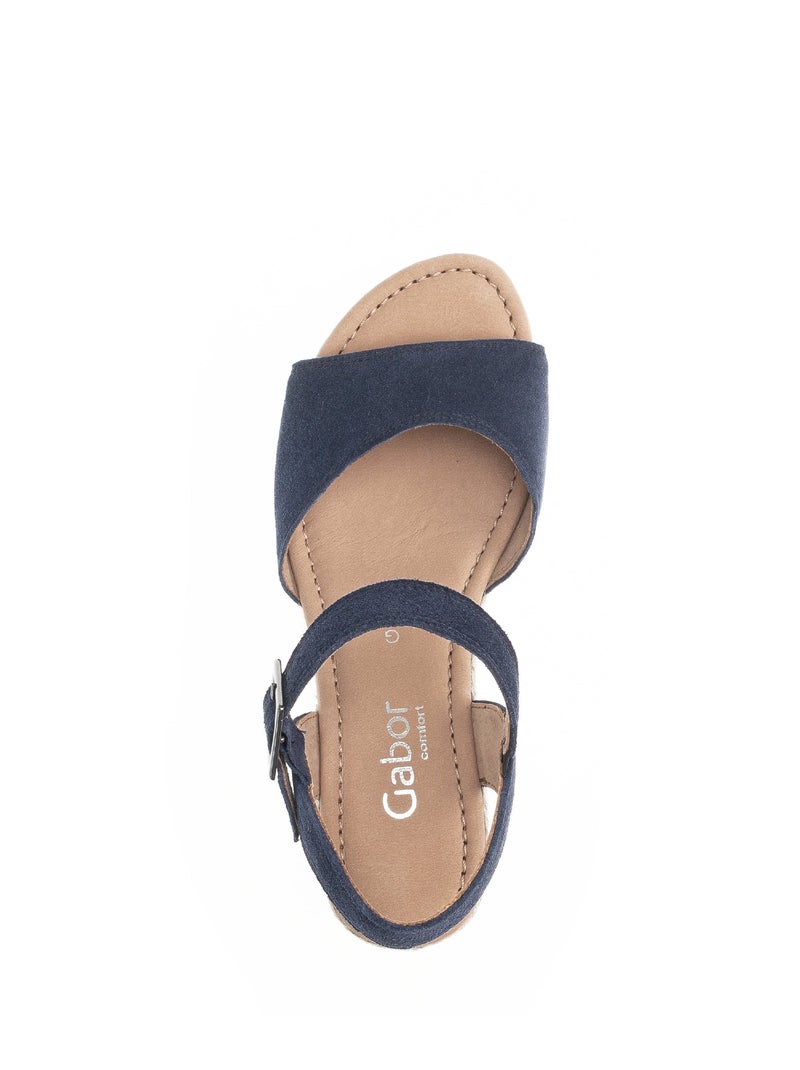 Sandales  en velours Bleu - Kiabi