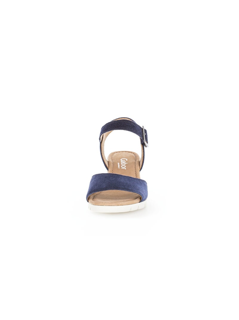 Sandales  en velours Bleu - Kiabi
