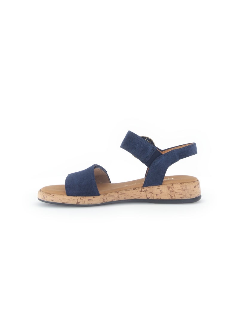 Sandales  en velours Bleu - Kiabi