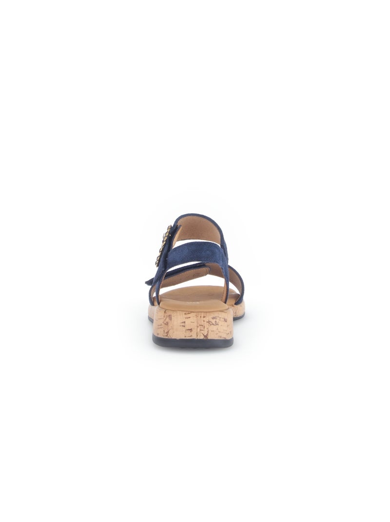 Sandales  en velours Bleu - Kiabi