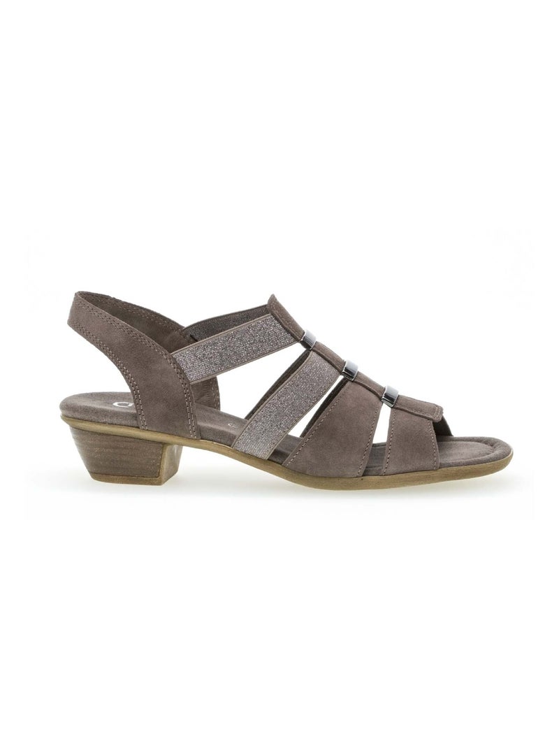 Sandales  en velours Gabor Gris Gris - Kiabi