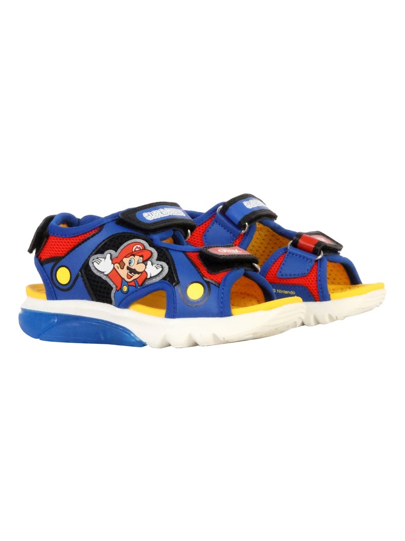 Sandales Enfant à Scratch Geox Ciberdron Bleu - Kiabi