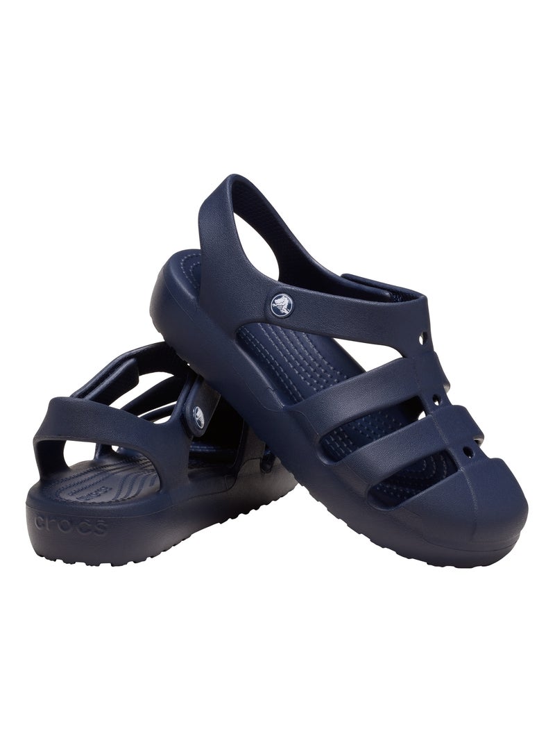 Sandales Enfant à Scratches Crocs Classic Fisherman Bleu marine - Kiabi