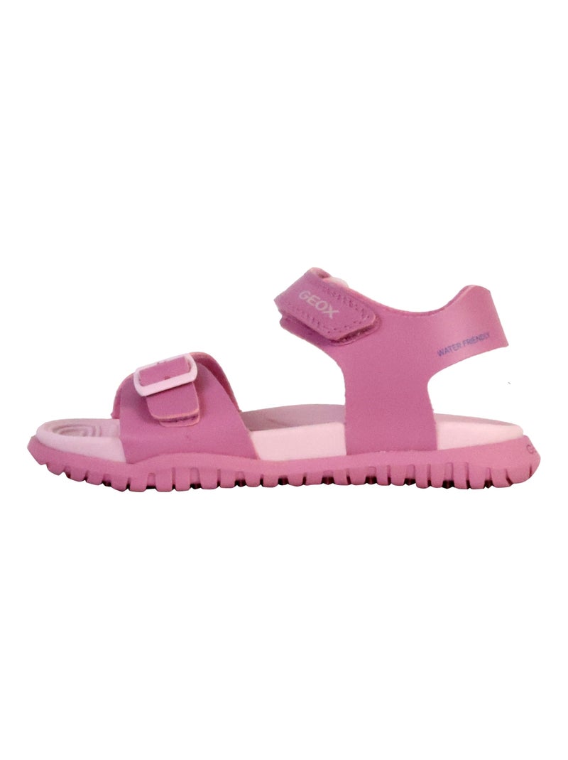 Sandales Enfant à Scratches Geox Fusbetto Rose - Kiabi