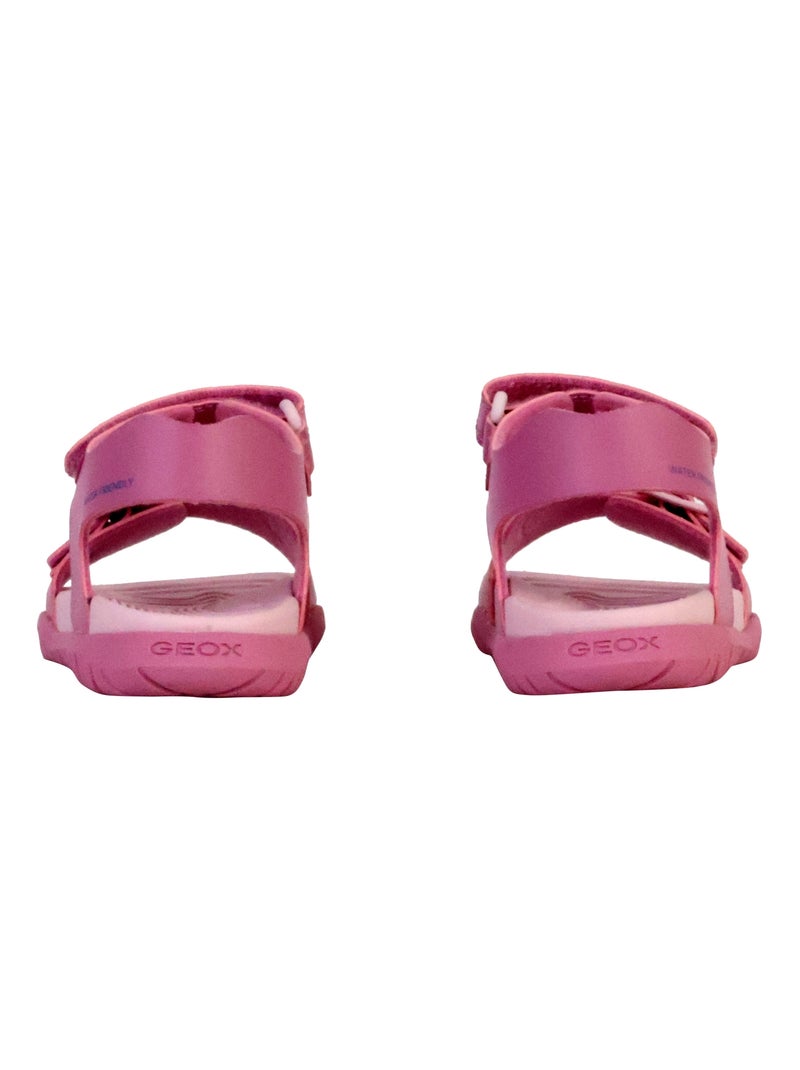 Sandales Enfant à Scratches Geox Fusbetto Rose - Kiabi
