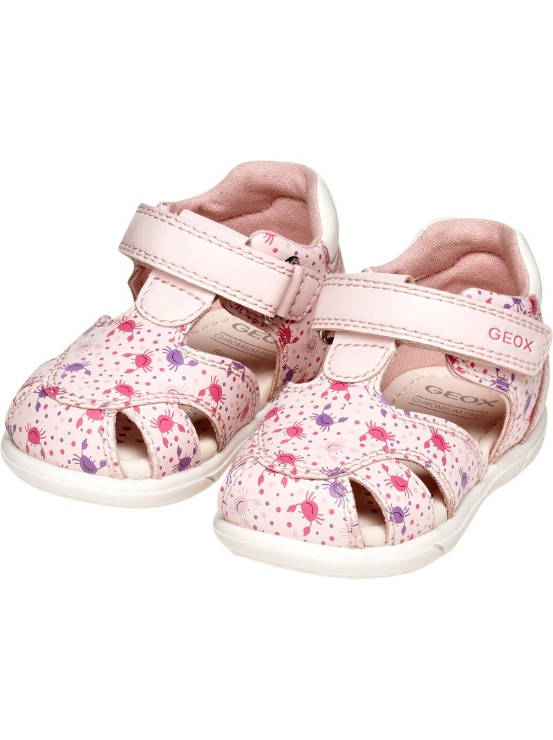 Sandales Enfant Cuir Geox Zapito Rose - Kiabi