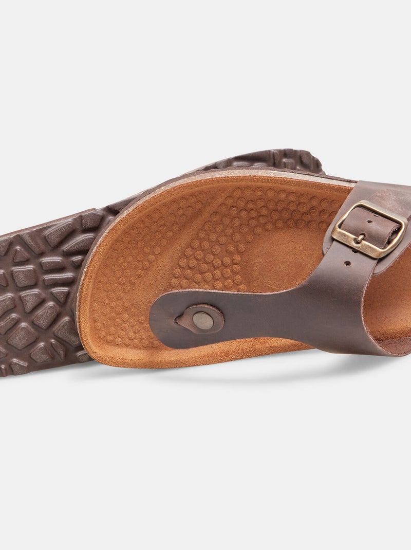 Sandales entre-doigt BATA Marron - Kiabi