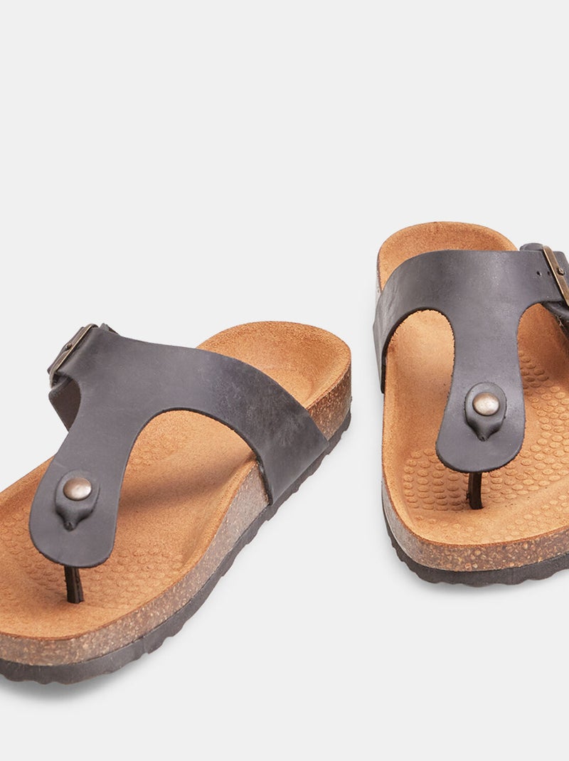 Sandales entre-doigt BATA Noir - Kiabi