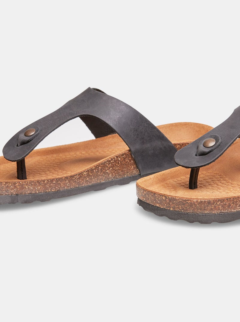 Sandales entre-doigt BATA Noir - Kiabi