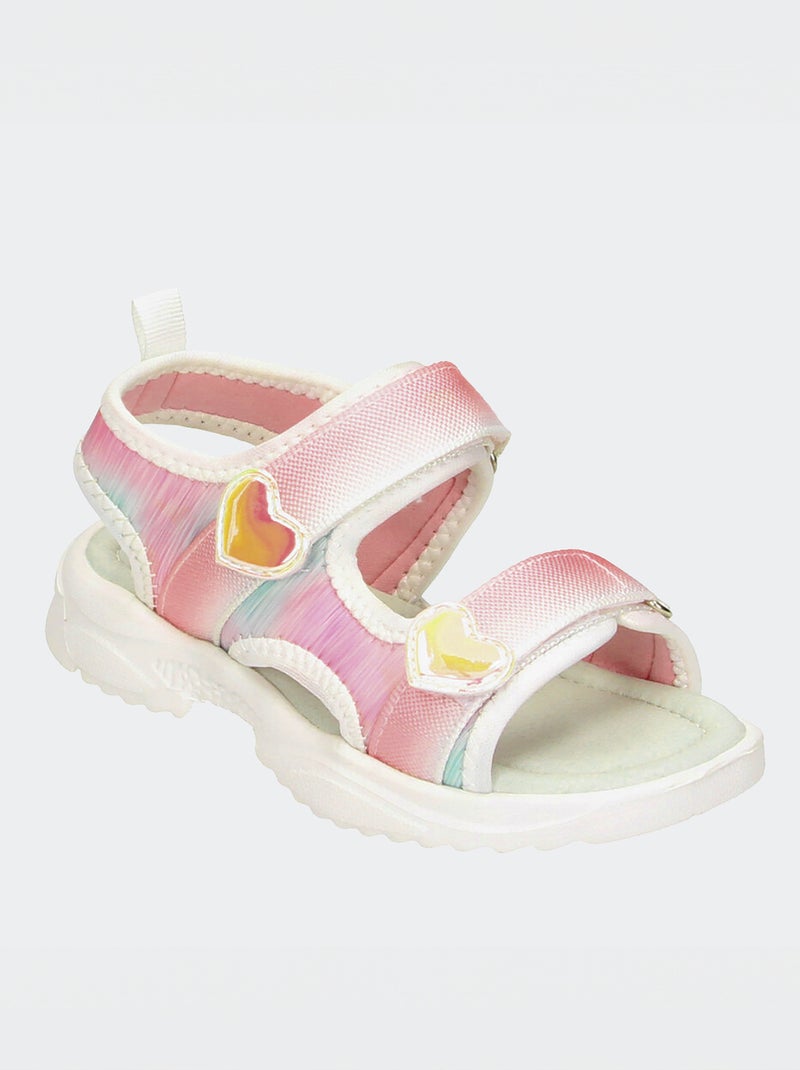 Sandales esprit sport Rose - Kiabi