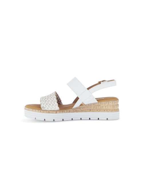 Sandales  et  en cuir lisse - Kiabi