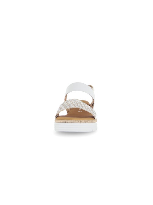Sandales  et  en cuir lisse - Kiabi