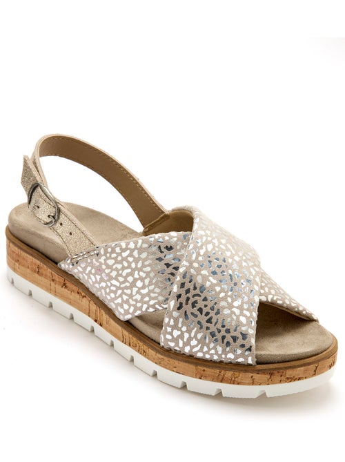 Sandales extensibles doublure cuir - PEDICONFORT - Kiabi