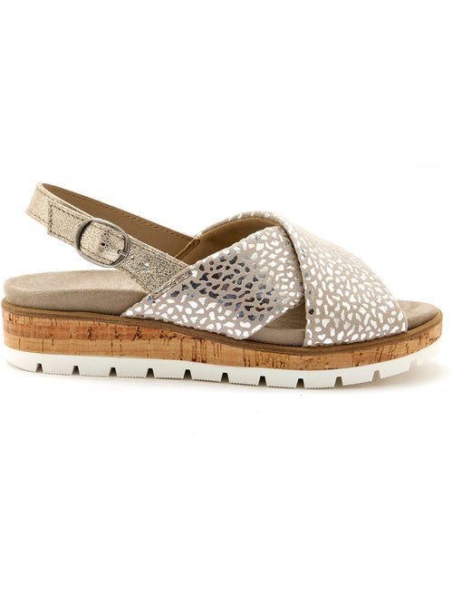 Sandales extensibles doublure cuir - PEDICONFORT - Kiabi