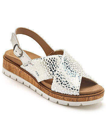 Sandales extensibles doublure cuir - PEDICONFORT