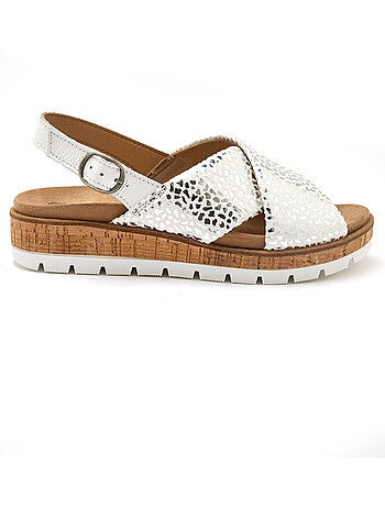 Sandales extensibles doublure cuir - PEDICONFORT