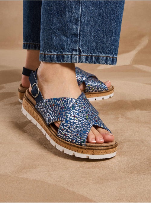 Sandales extensibles doublure cuir - PEDICONFORT - Kiabi