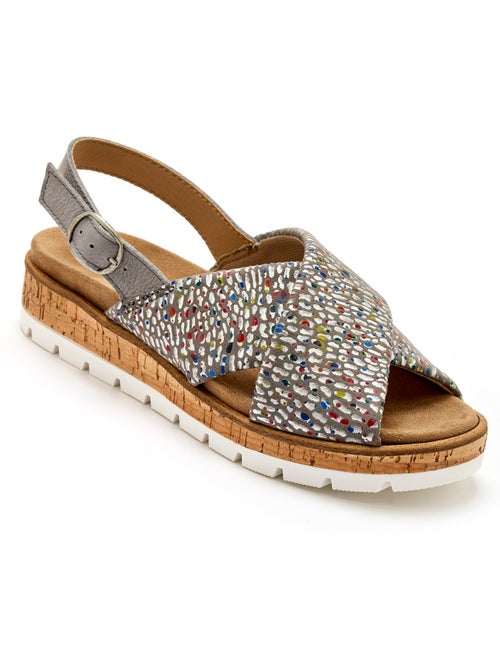 Sandales extensibles doublure cuir - PEDICONFORT - Kiabi