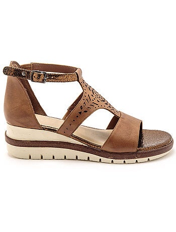 Sandales fantaisie en cuir - PEDICONFORT