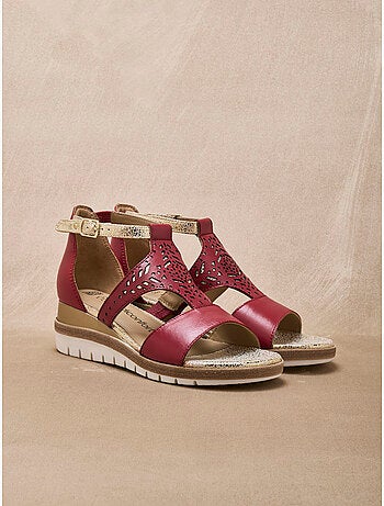 Sandales fantaisie en cuir - PEDICONFORT