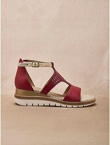 Sandales fantaisie en cuir - PEDICONFORT
