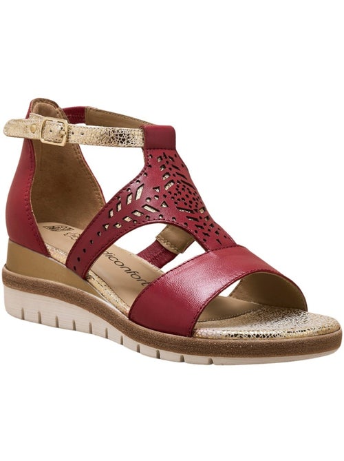 Sandales fantaisie en cuir - PEDICONFORT - Kiabi