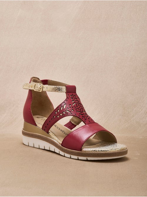 Sandales fantaisie en cuir - PEDICONFORT - Kiabi