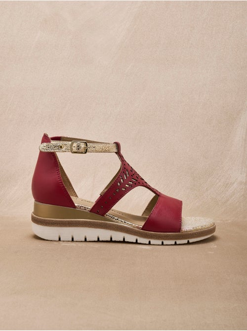 Sandales fantaisie en cuir - PEDICONFORT - Kiabi