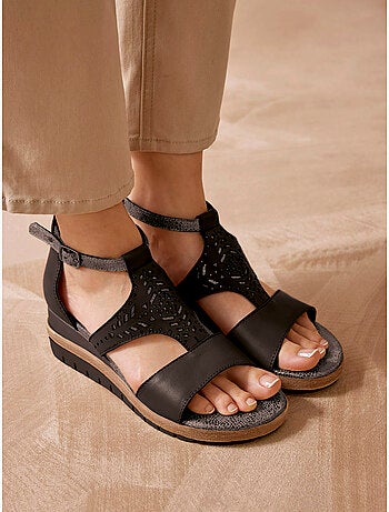 Sandales fantaisie en cuir