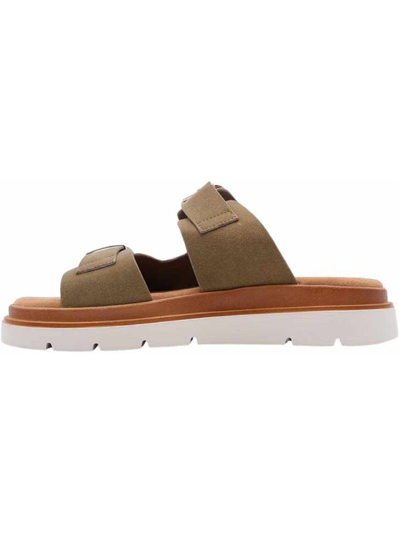 Sandales femme à doubles brides ajustables 'Deeluxe' Kaki - Kiabi