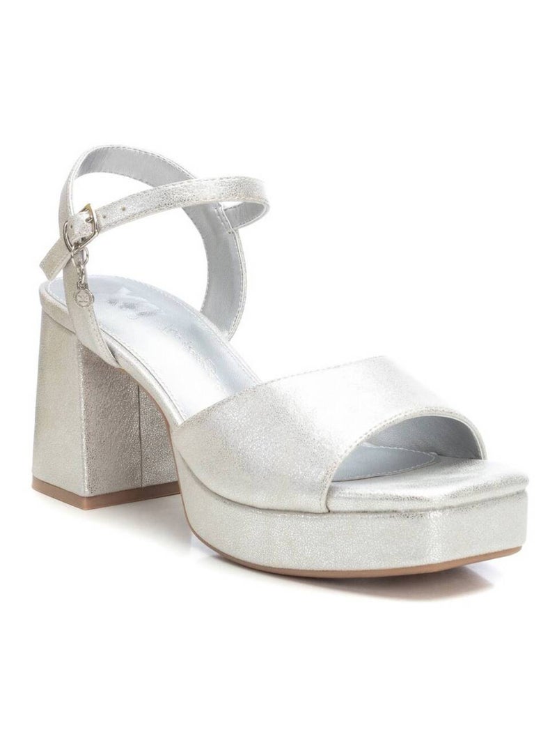 Sandales femme à talon Argent - Kiabi