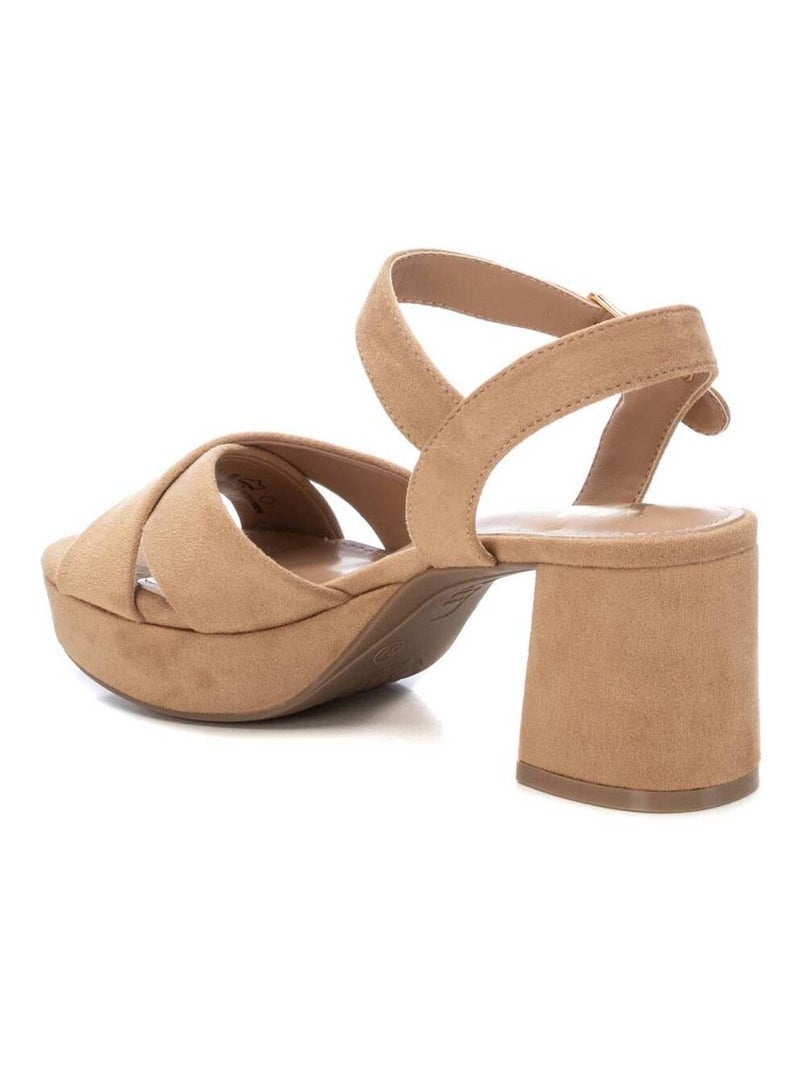 Sandales femme à talon Beige - Kiabi