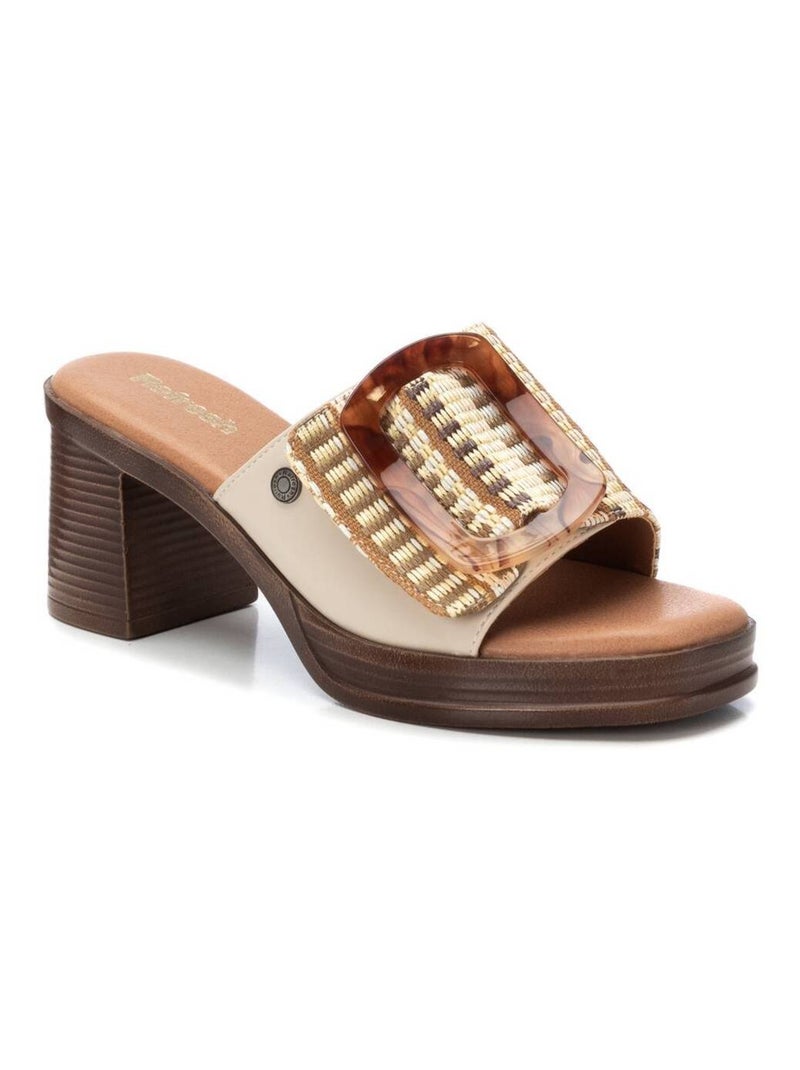 Sandales femme à talon Beige - Kiabi