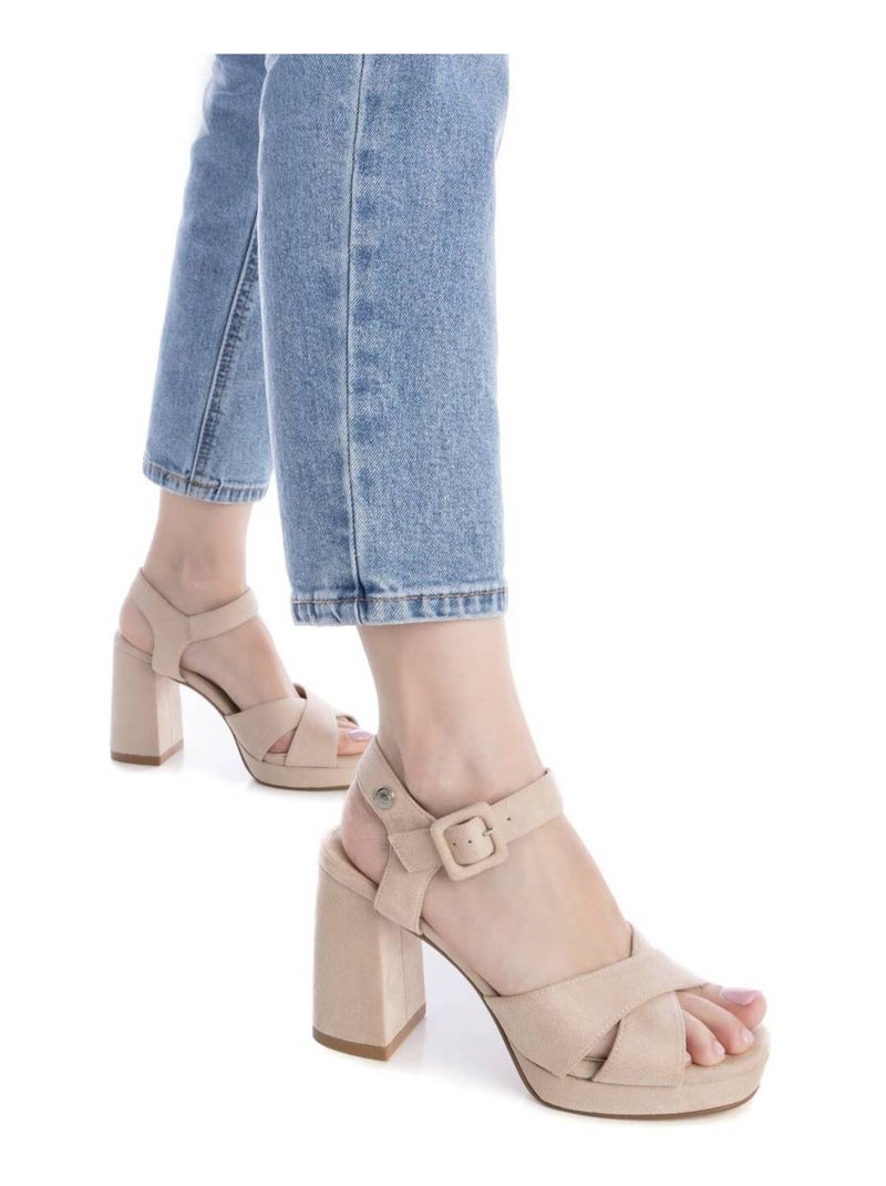 Sandales femme à talon Beige - Kiabi