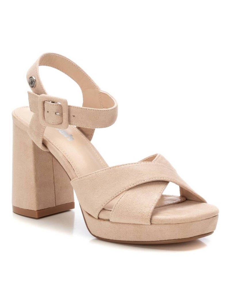 Sandales femme à talon Beige - Kiabi