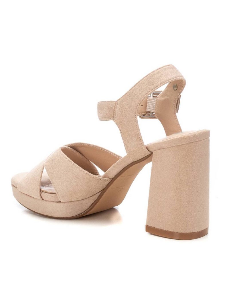 Sandales femme à talon Beige - Kiabi
